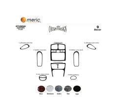 Meriç® Hyundai Santa Fe Ön Torpido Kaplama 9 Parça 2002-2006 (530156514)-Maun