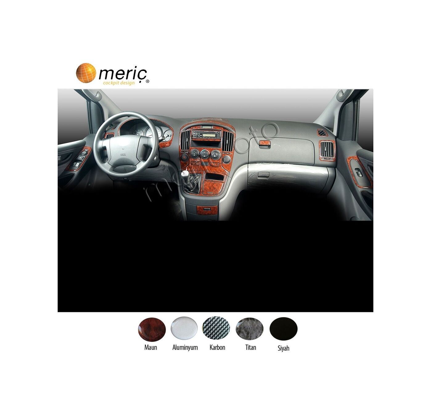 Meriç® Hyundai H1 Ön Torpido Kaplama 32 Parça 2008-› (530158082)-Maun