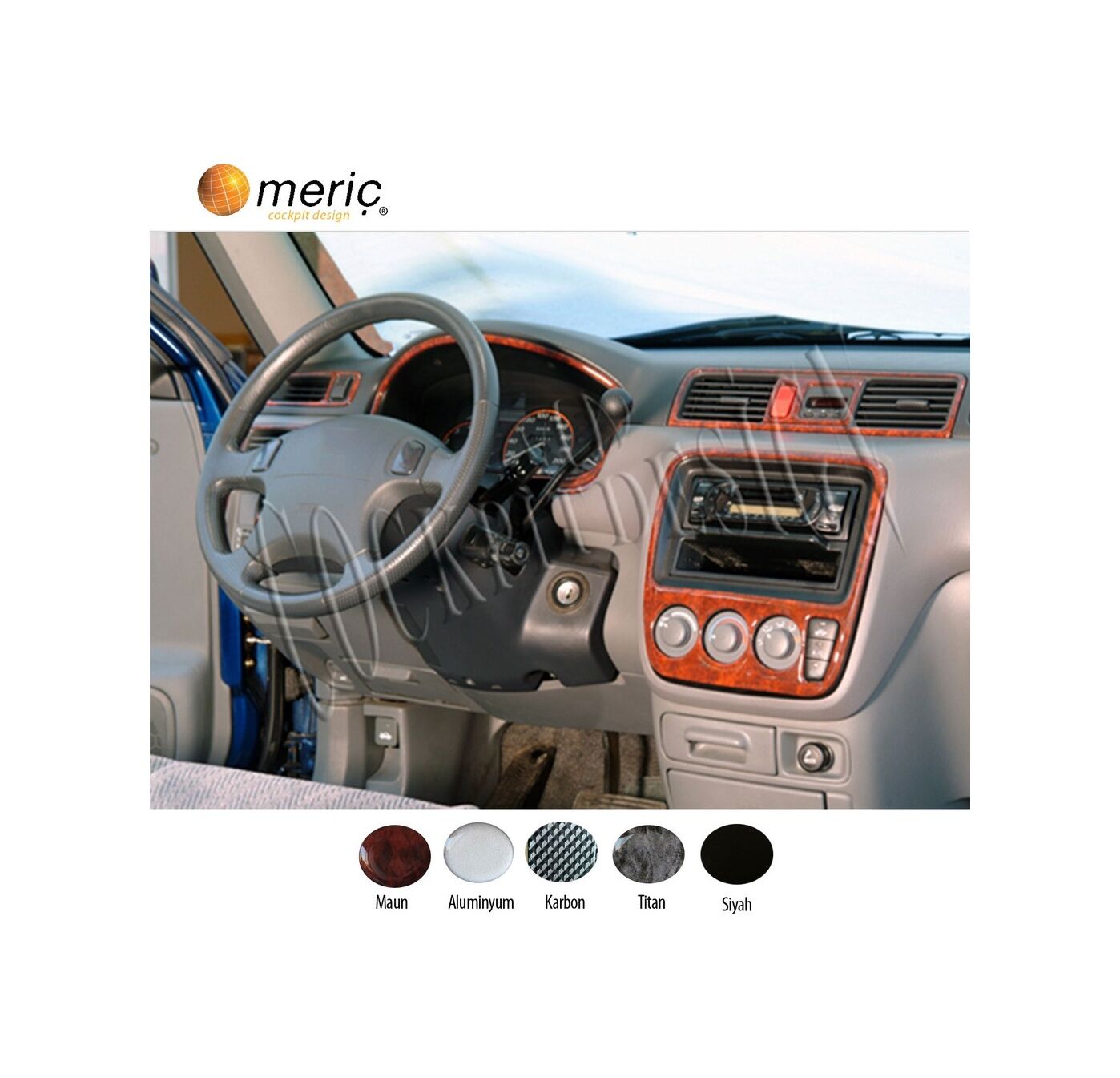 Meriç® Honda Cr-V 4X4 Ön Torpido Kaplama 9 Parça 1997-2002 (530156399)-Maun