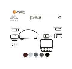 Meriç® Honda Cr-V 4X4 Ön Torpido Kaplama 9 Parça 1997-2002 (530156399)-Maun Titan