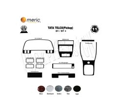 Meriç® Tata Telco Ön Torpido Kaplama 11 Parça 1997-2006 (530157410)-Maun Piano Black