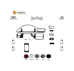 Meriç® Honda Civic Ön Torpido Kaplama 14 Parça 1992-1995 (530156390)-Maun Alüminyum