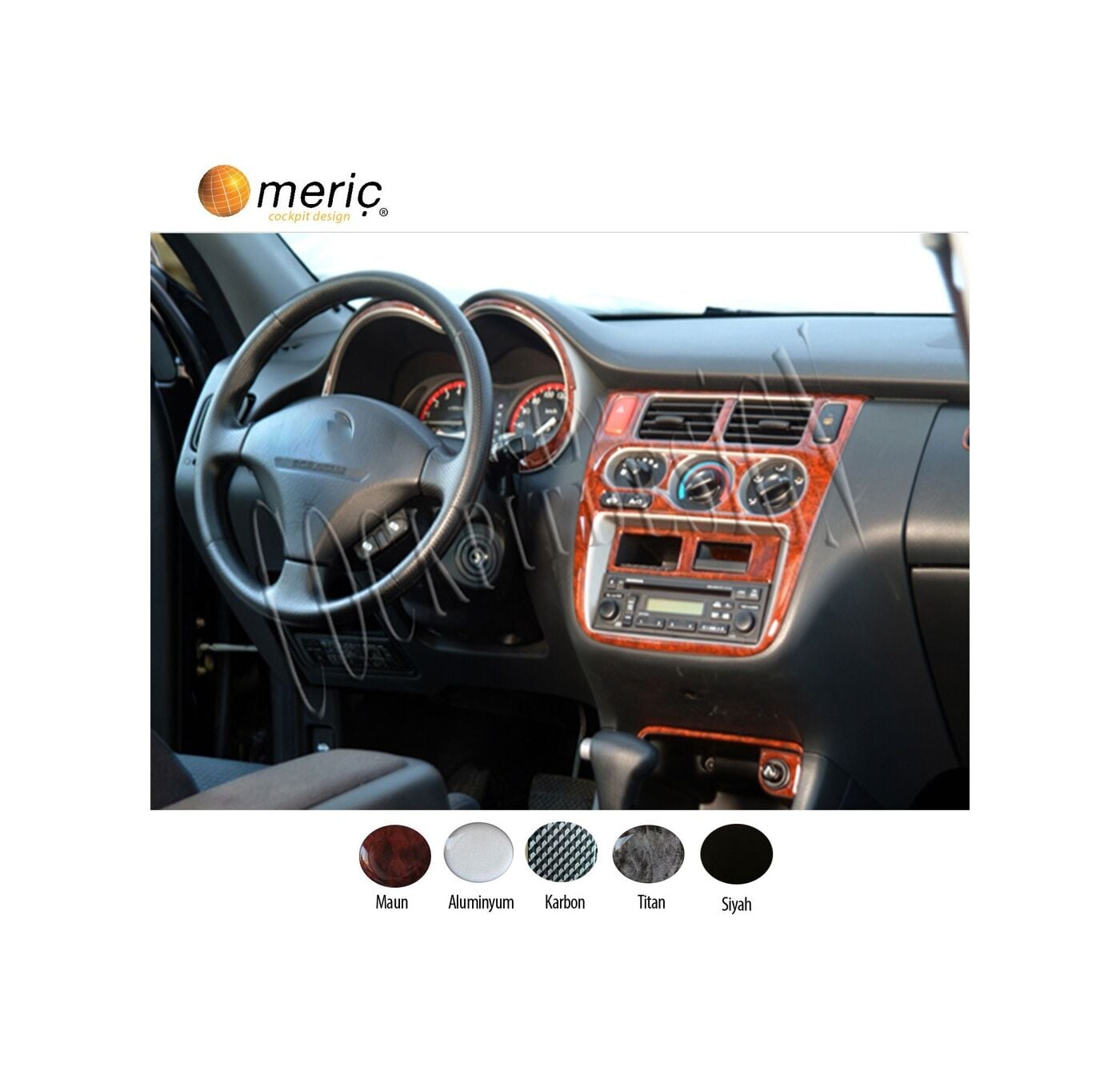 Meriç® Honda Hr-V Ön Torpido Kaplama 13 Parça 1999-2005 (530156423)-Maun Piano Black