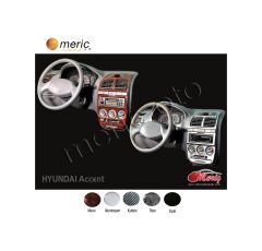 Meriç® Hyundai Accent Ön Torpido Kaplama 14 Parça 2001-2005 (530156440)-Maun Piano Black