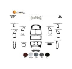 Meriç® Hyundai Accent Ön Torpido Kaplama 14 Parça 2001-2005 (530156440)-Maun Karbon