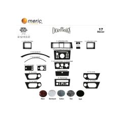 Meriç® Opel Meriva Ön Torpido Kaplama 17 Parça 2003-2007 (530157003)-Maun Piano Black