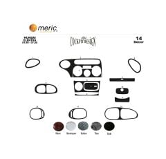 Meriç® Hyundai Elantra Ön Torpido Kaplama 14 Parça 1999-2000 (530156486)-Maun Piano Black