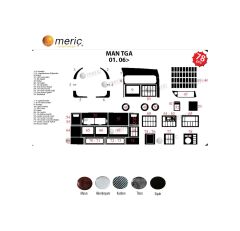 Meriç® Man Tg A-Xxl Ön Torpido Kaplama 78 Parça 2006-› (530158268)-Maun Maun