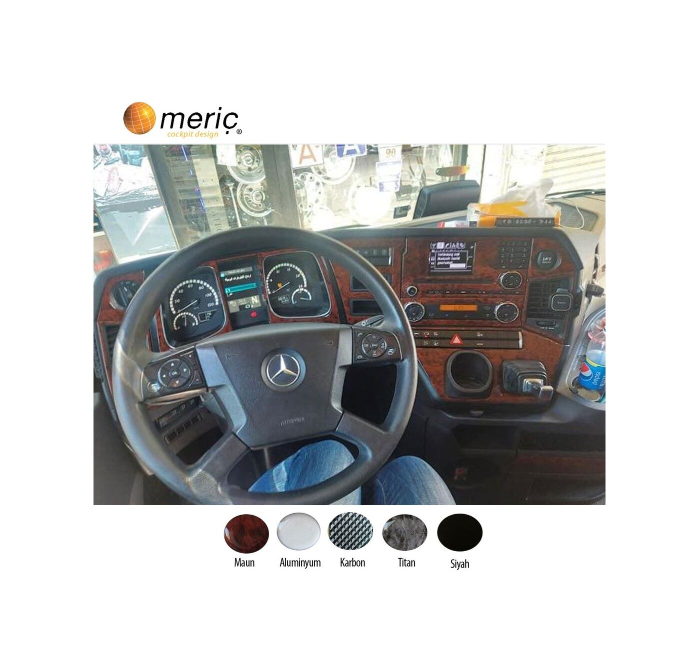 Meriç® Mercedes Actros Mp4 Ön Torpido Kaplama 22 Parça 16-20 (536145523)-Maun Alüminyum
