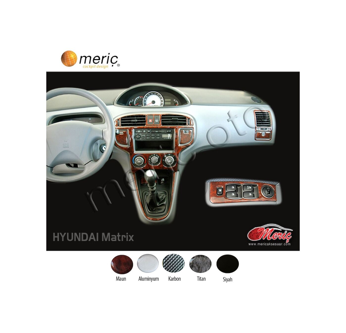 Meriç® Hyundai Matrix Ön Torpido Kaplama 13 Parça 2006-2012 (530156511)-Maun