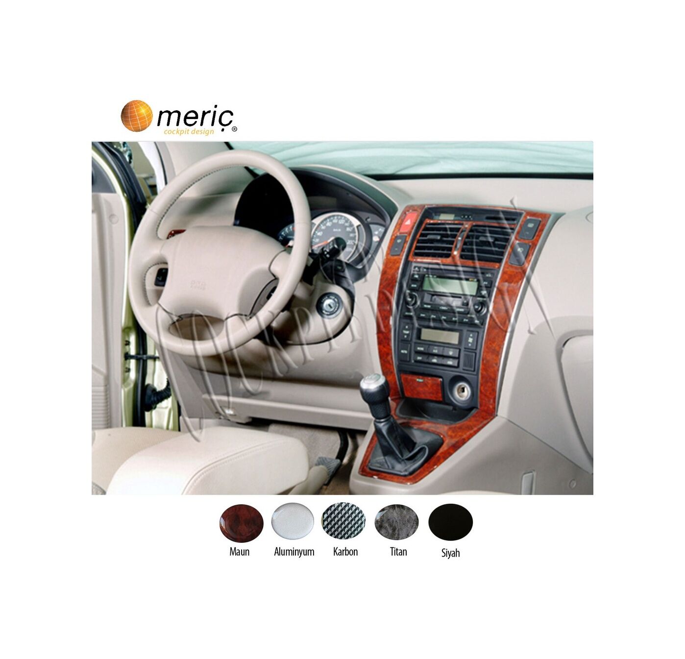 Meriç® Hyundai Tucson Ön Torpido Kaplama 9 Parça 2004-2010 (530156521)-Maun Maun