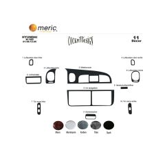 Meriç® Hyundai H 100 Ön Torpido Kaplama 11 Parça 1998-2004 (530157820)-Maun Piano Black