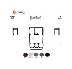 Meriç® Hyundai Getz Ön Torpido Kaplama 4 Parça 2005-2010 (530156496)-Karbon Piano Black
