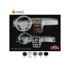 Meriç® Hyundai Getz Ön Torpido Kaplama 4 Parça 2005-2010 (530156496)-Karbon Piano Black