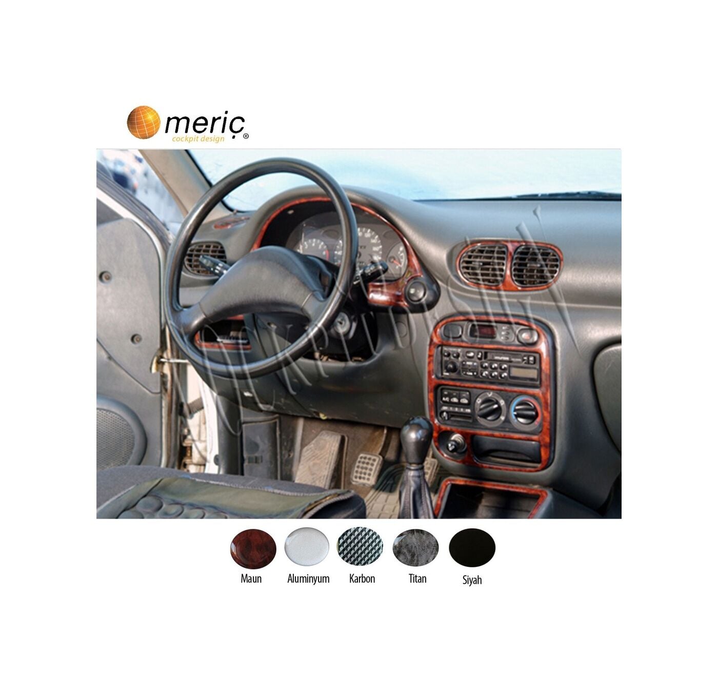 Meriç® Hyundai Accent Ön Torpido Kaplama 9 Parça 1994-2000 (530156437)-Maun