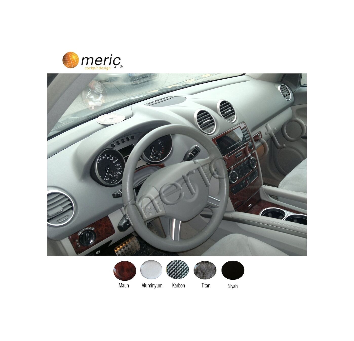 Meriç® Mercedes Ml 320 Cdı Ön Torpido Kaplama 15 Parça 2010-› (530158407)-Maun Maun