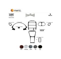 Meriç® Hyundai Accent Ön Torpido Kaplama 9 Parça 1994-2000 (530156437)-Maun Piano Black