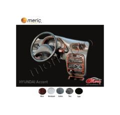 Meriç® Hyundai Accent Ön Torpido Kaplama 9 Parça 1994-2000 (530156437)-Maun Piano Black