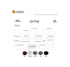 Meriç® Peugeot 406 Ön Torpido Kaplama 21 Parça 1995-1999 (530157086)-Maun Titan