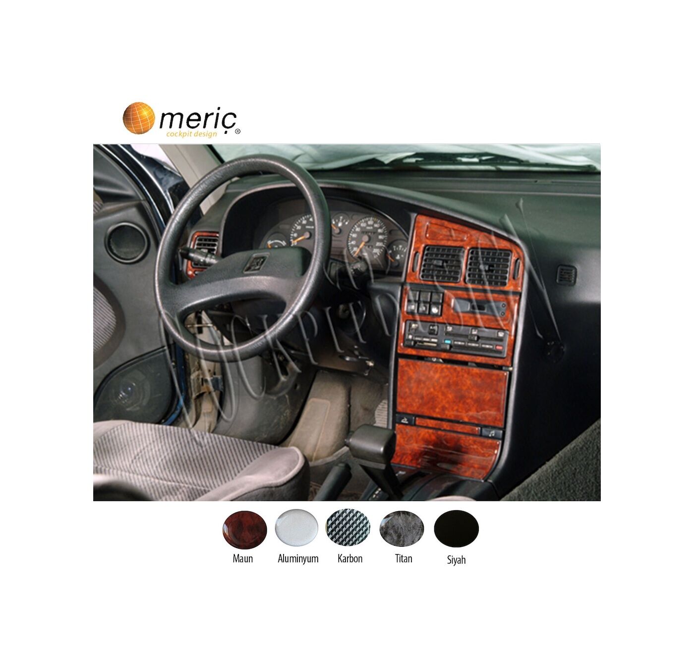Meriç® Peugeot 405 Ön Torpido Kaplama 9 Parça 1992-1995 (530157084)-Maun